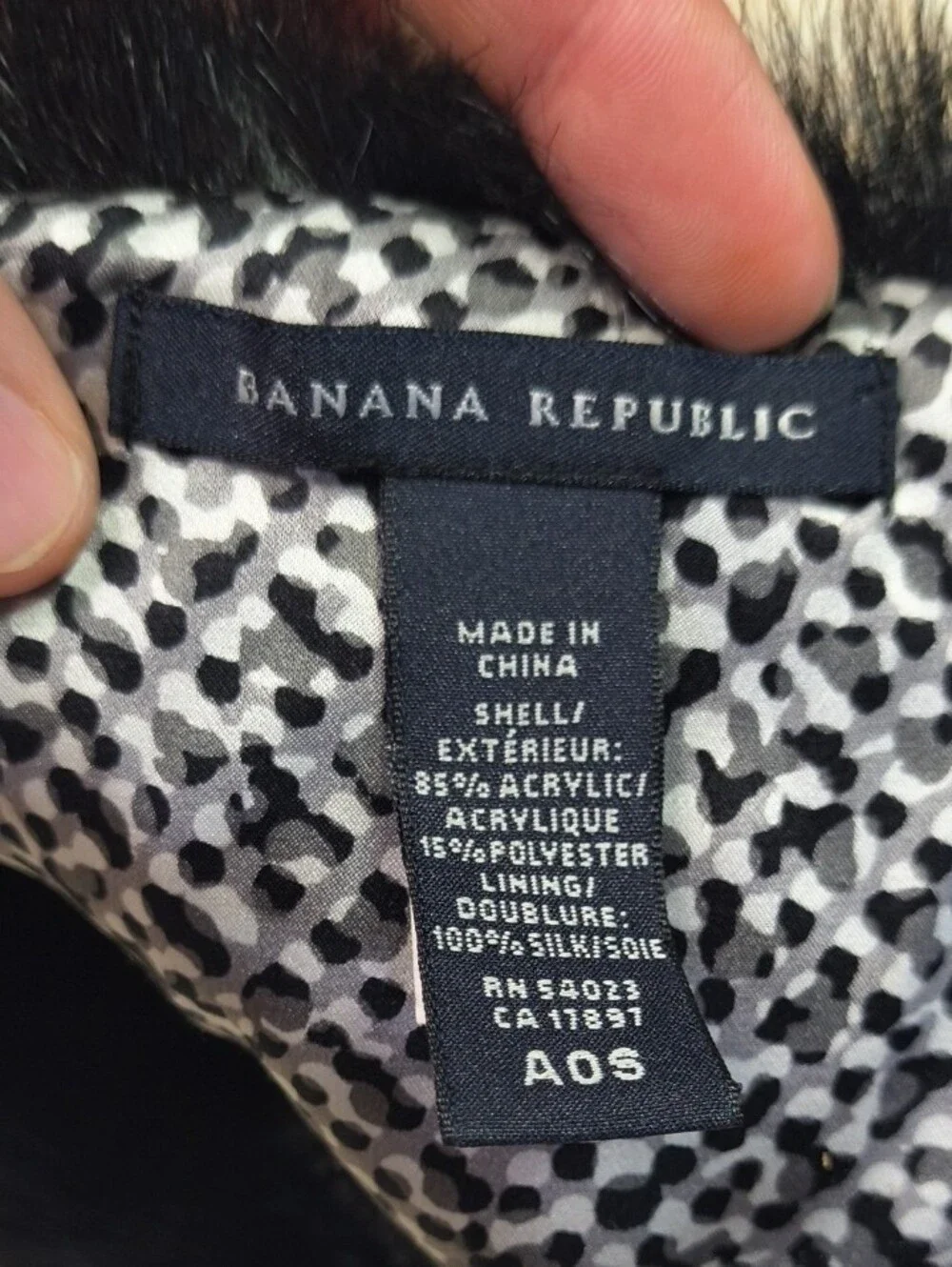 Banana Republic plush faux